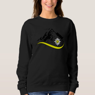Alpen Edelweiß Edelweiss Kostüm für Dirndl weiß Sweatshirt
