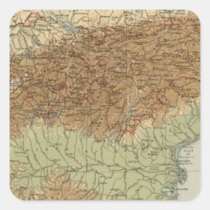 Alpen Quadratischer Aufkleber