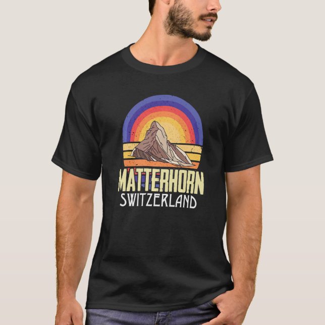 Alpen Schweiz Matterhorn Im Fünfspänner über den G T-Shirt (Vorderseite)