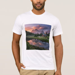 Alpen-Sonnenaufgangsreflexionen T-Shirt