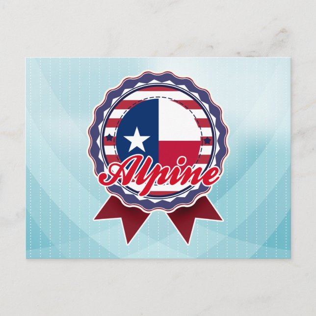 Alpen, TX Postkarte (Vorderseite)