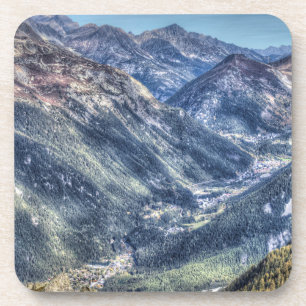 Alpen Valley Frankreich Getränkeuntersetzer
