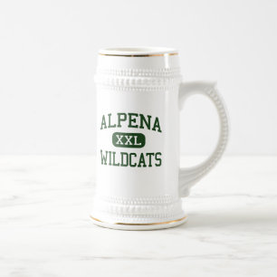 Alpena - Wildkatzen - Highschool - Alpena Michigan Bierglas
