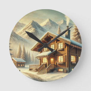 Alpenarm Runde Wanduhr