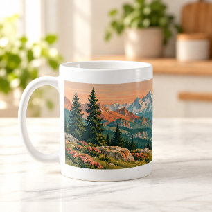 Alpenaufgang Berglandschaft Tasse