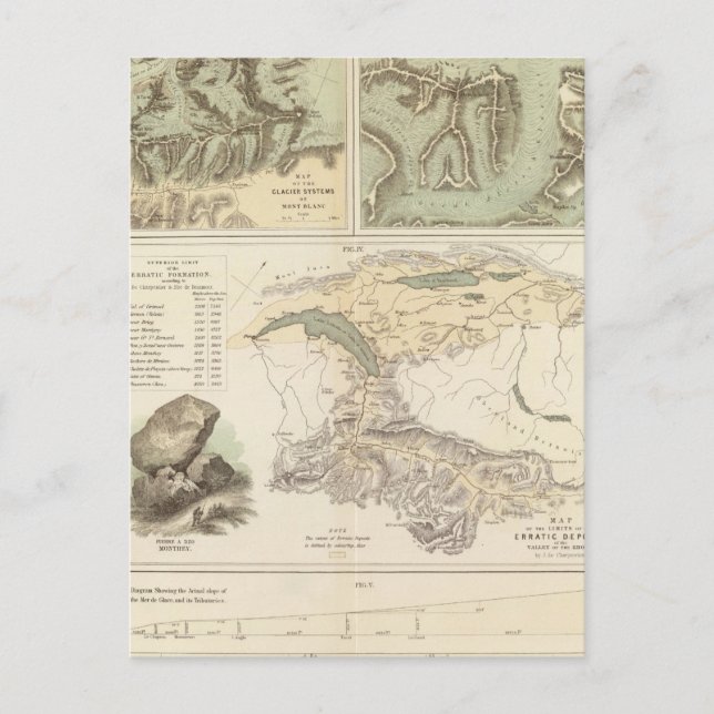 Alpengletscher Postkarte (Vorderseite)