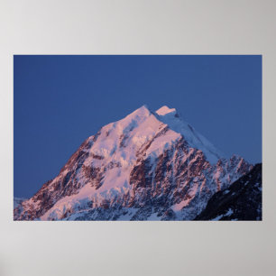 Alpenglow am Aoraki Monte Cook, Mackenzie 2 Poster