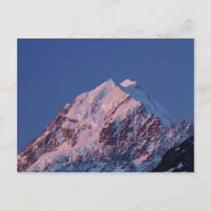 Alpenglow auf dem Aoraki Mount Cook, Mackenzie 2 Postkarte