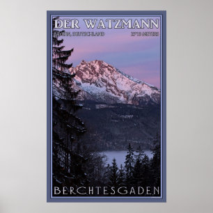 Alpenglow auf Der Watzmann Poster
