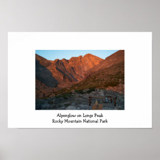 Alpenglow auf Longs Peak Poster