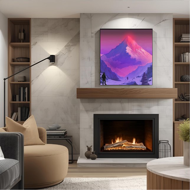 Alpenglow Everest RISE Minimalistisch Motivierend Leinwanddruck (Von Creator hochgeladen)