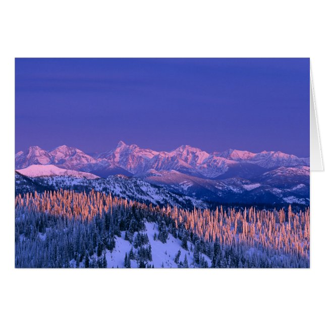 Alpenglow trifft die Gipfel des Glacier (Vorderseite (Horizontal))