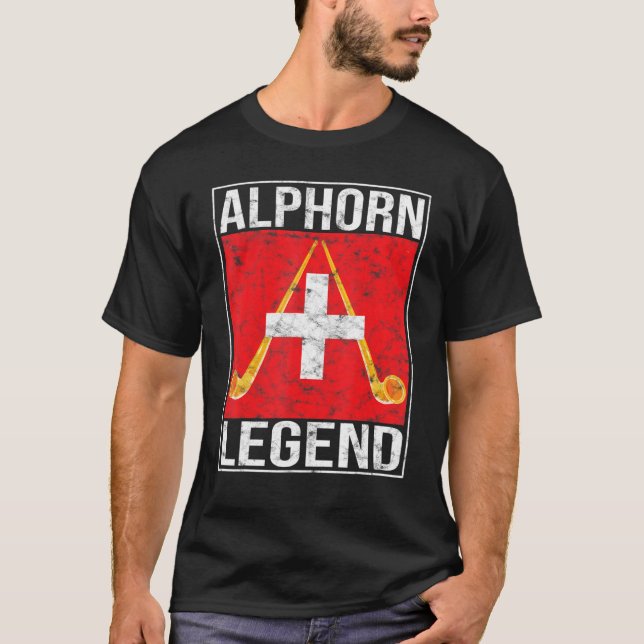 Alpenhorn Almhorn Natural Horn Blower Musician Leg T-Shirt (Vorderseite)