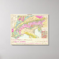 Alpenlander - Atlas Karte der Alpen