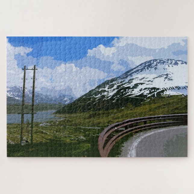 Alpenlandschaft Puzzle (Horizontal)