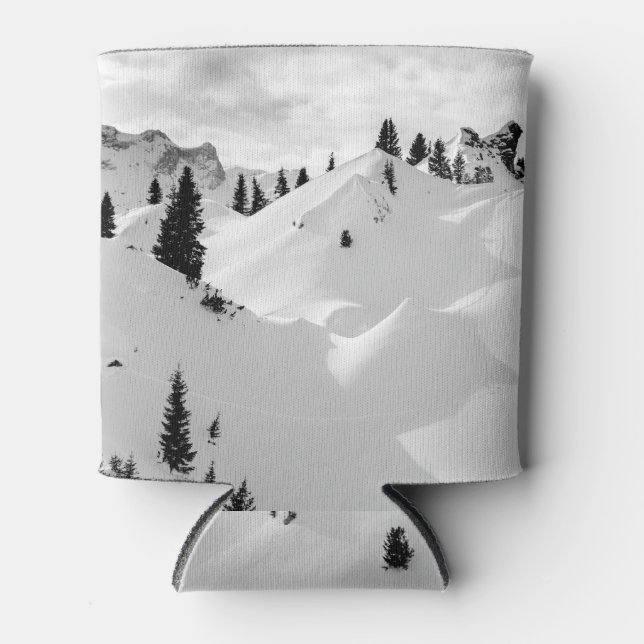 Alpenlandschaft: Schneesichere Berge Dosenkühler (Vorderseite)