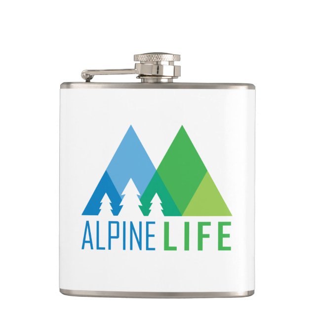 Alpenleben Flachmann (Vorderseite)