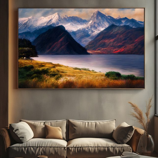 Alpensee bei Sonnenuntergang Poster (Von Creator hochgeladen)
