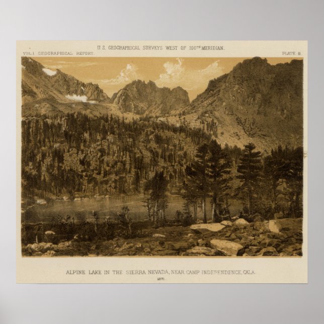Alpensee, Sierra Nevada Poster (Vorne)