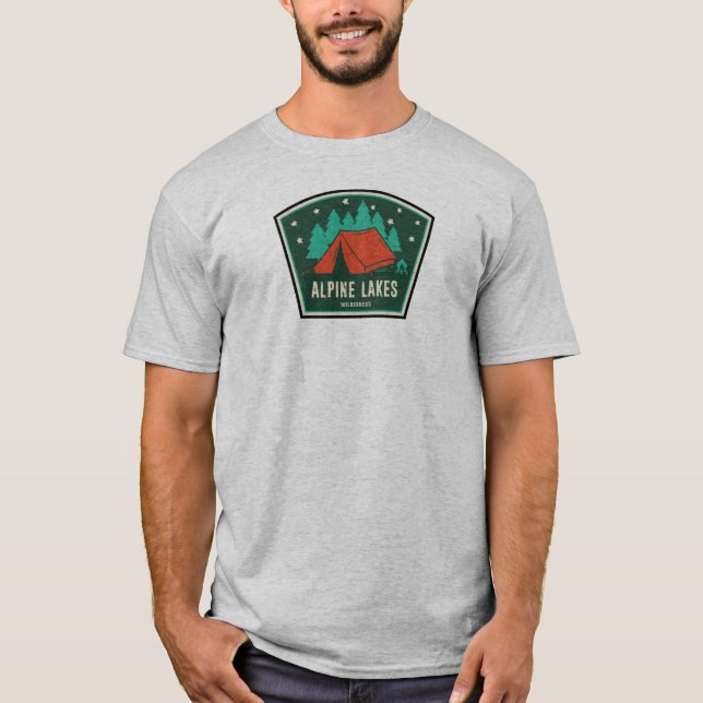 Alpenseen Wilderness Camping T-Shirt (Vorderseite)