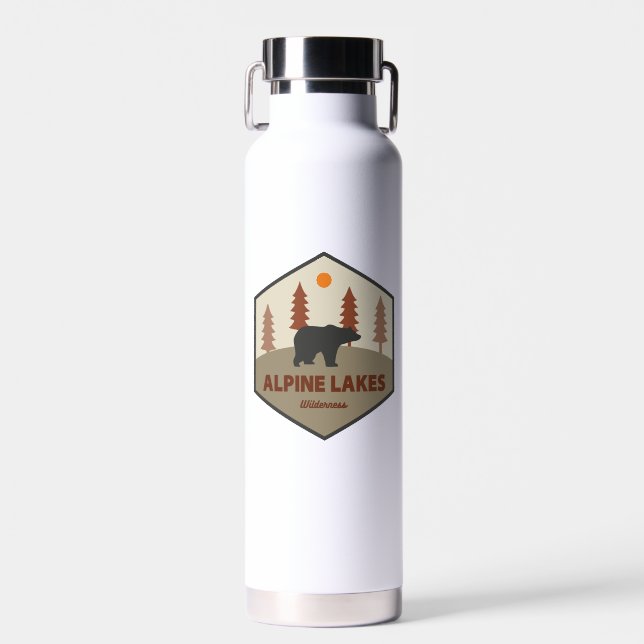 Alpenseen Wilderness Washington Bear Trinkflasche (Vorne)