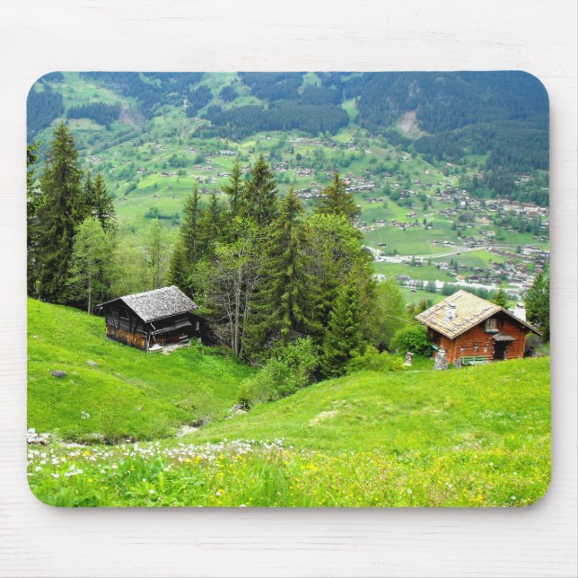 Alpensommer in der Schweiz Mousepad (Vorne)