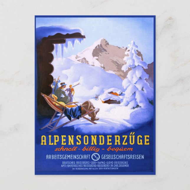 ALpensonderzuge, Deutschland Postkarte (Vorderseite)