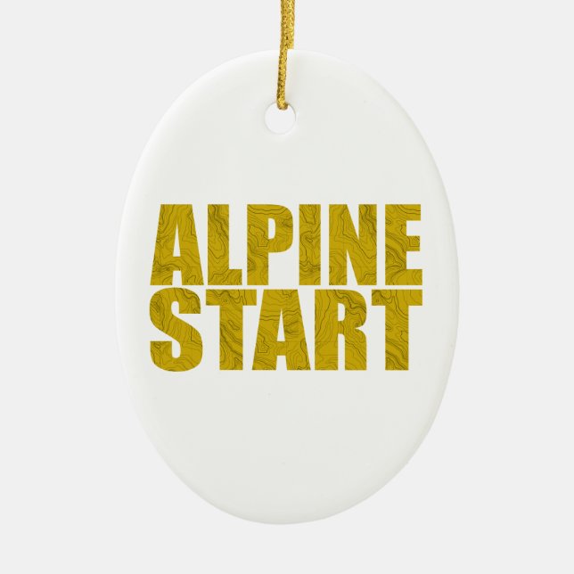 Alpenstart (Topo) Keramik Ornament (Vorne)