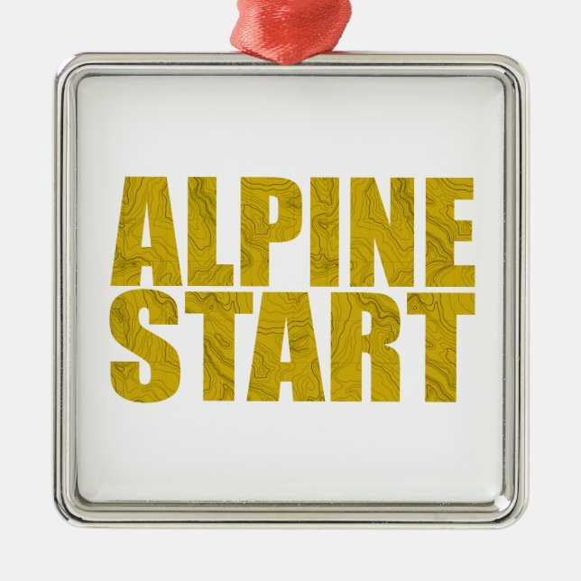 Alpenstart (Topo) Ornament Aus Metall (Vorne)