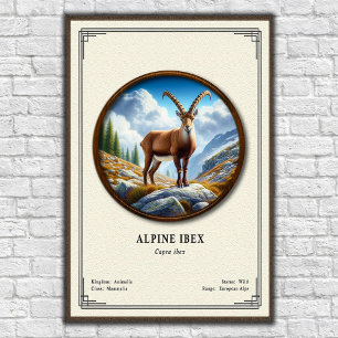 Alpensteinbock Zoologie-Serie Poster
