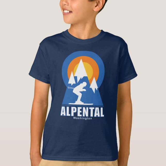 Alpental Ski Sunset T - Shirt (Vorderseite)