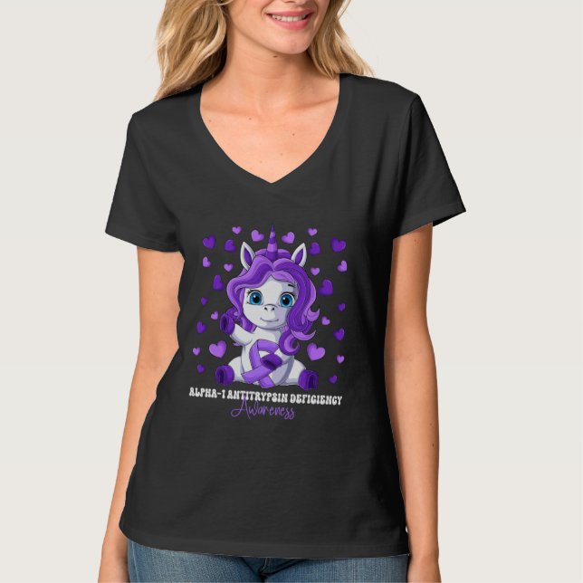 Alpha 1 Antitrypsin Deficiency Awareness Month Pur T-Shirt (Vorderseite)