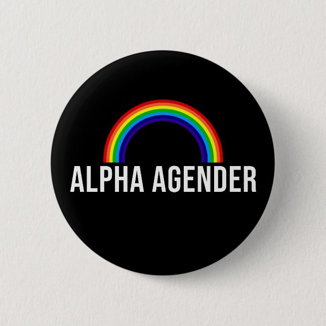 Alpha Agender Button (Vorderseite)