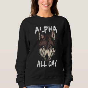 Alpha All Day Wildlife Mammal Predator Animal Wo Sweatshirt
