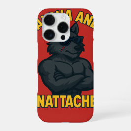 Alpha and Unattached | Funny Wolf Cartoon iPhone 16 Pro Hülle