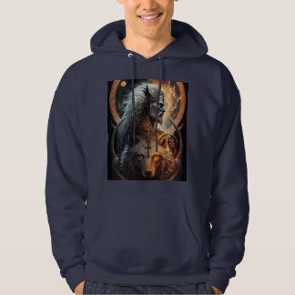 "Alpha Avenger: Männerwolf-Inspiriert Hoodie-Kolle Hoodie