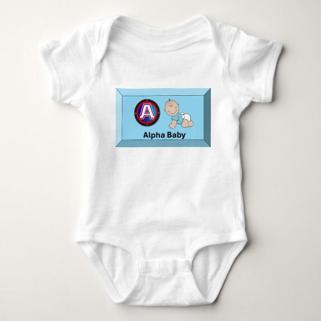 Alpha Baby Strampler (Vorderseite)