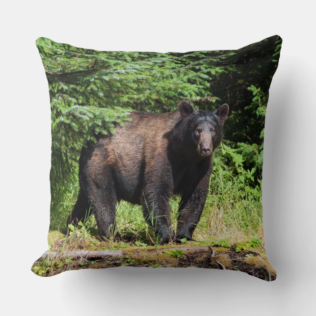 Alpha Black Bear Kissen (Vorderseite)