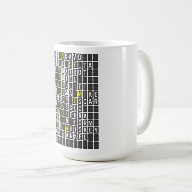 Alpha-Bravo-Charlie Kaffeetasse (VorderseiteRechts)
