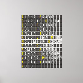 Alpha-Bravo-Charlie Leinwanddruck