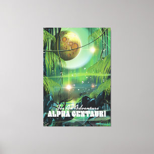 Alpha Centauri Retro-Sumpf-Sci-Fi-Plakat Leinwanddruck