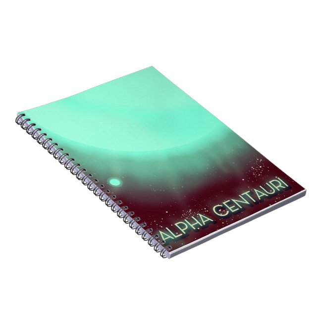 Alpha Centauri Space Art Poster Notizblock (Rechte Seite)