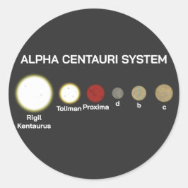 Alpha Centauri System Runder Aufkleber