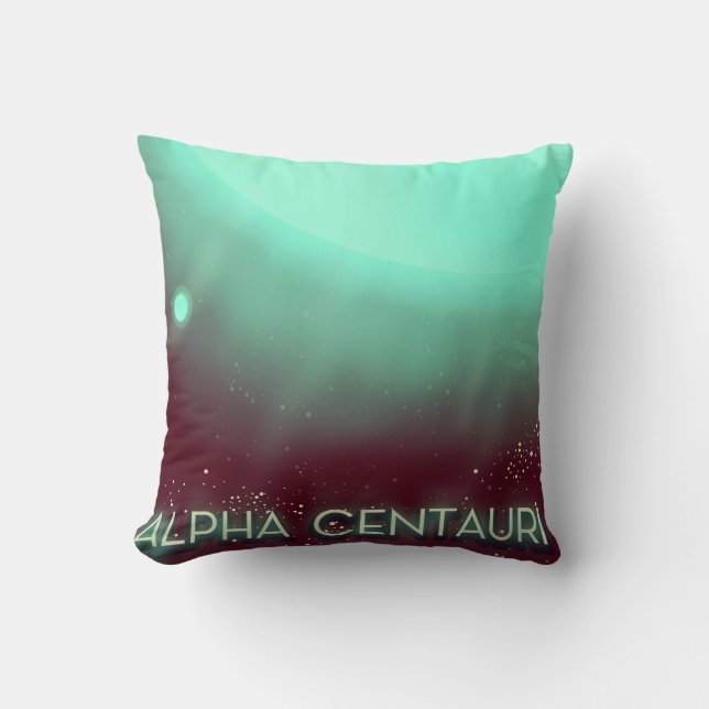 Alpha Centauri Weltraum-Kunstposter Kissen (Vorderseite)