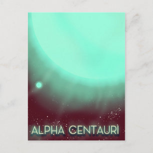 Alpha Centauri Weltraum-Kunstposter Postkarte