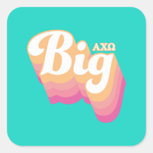 Alpha Chi Omega Big Quadratischer Aufkleber