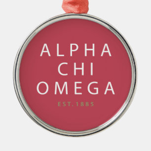 Alpha Chi Omega  Est.1885 Ornament Aus Metall