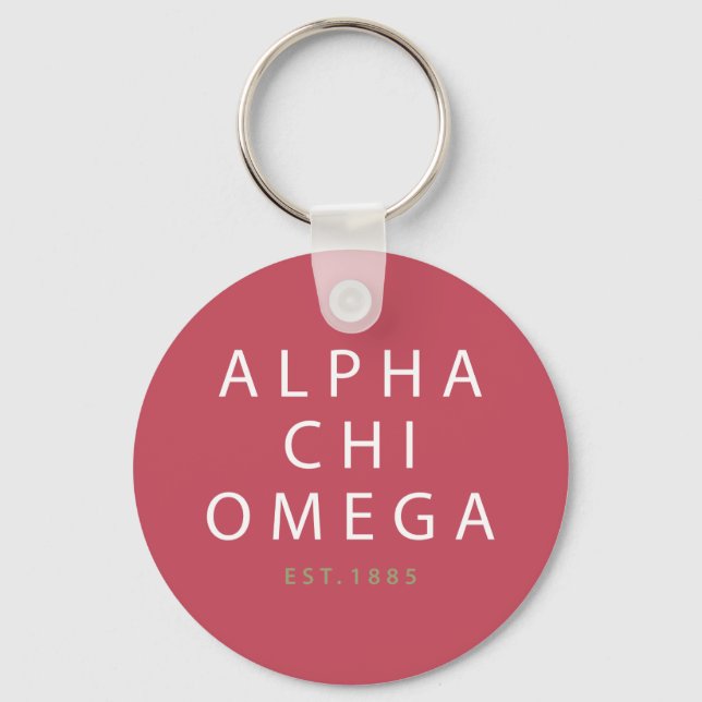Alpha Chi Omega | Est. 1885 Schlüsselanhänger (Vorderseite)