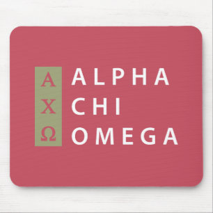 Alpha Chi Omega  gestapelte Logos Mousepad