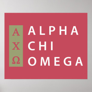 Alpha Chi Omega   Gestapelte Logos Poster
